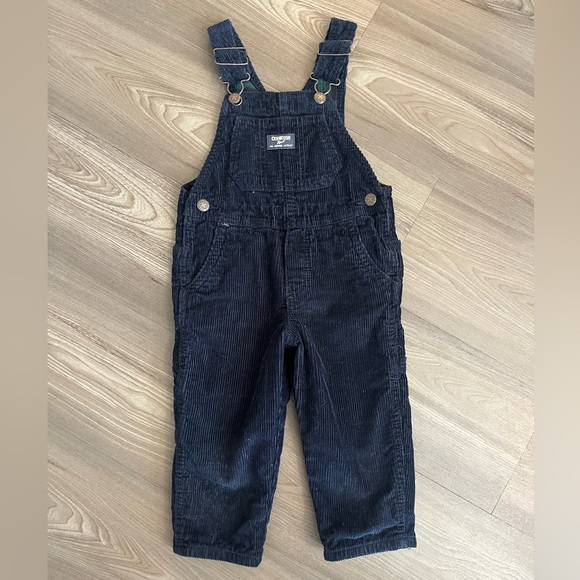OshKosh Corduroy Overalls Blue 2T - Picture 1 of 4